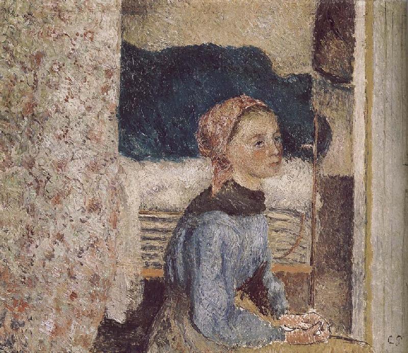 Camille Pissarro farm girl China oil painting art